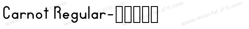 Carnot Regular字体转换